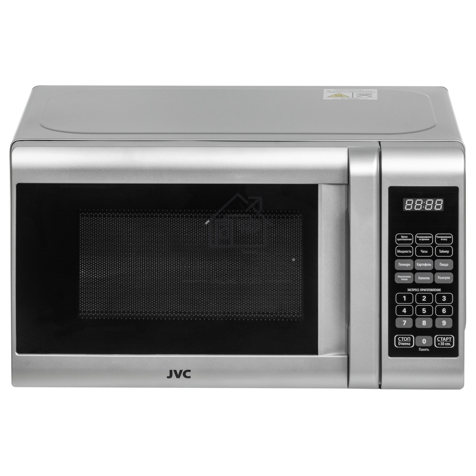 Микроволновая печь JVC JK-MW382S серебристый, 20 л, 700 Вт, переключатели - сенсор