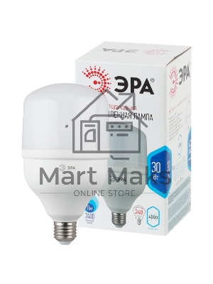 Лампа светодиодная ЭРА Б0027003 STD LED POWER T100-30W-4000-E27