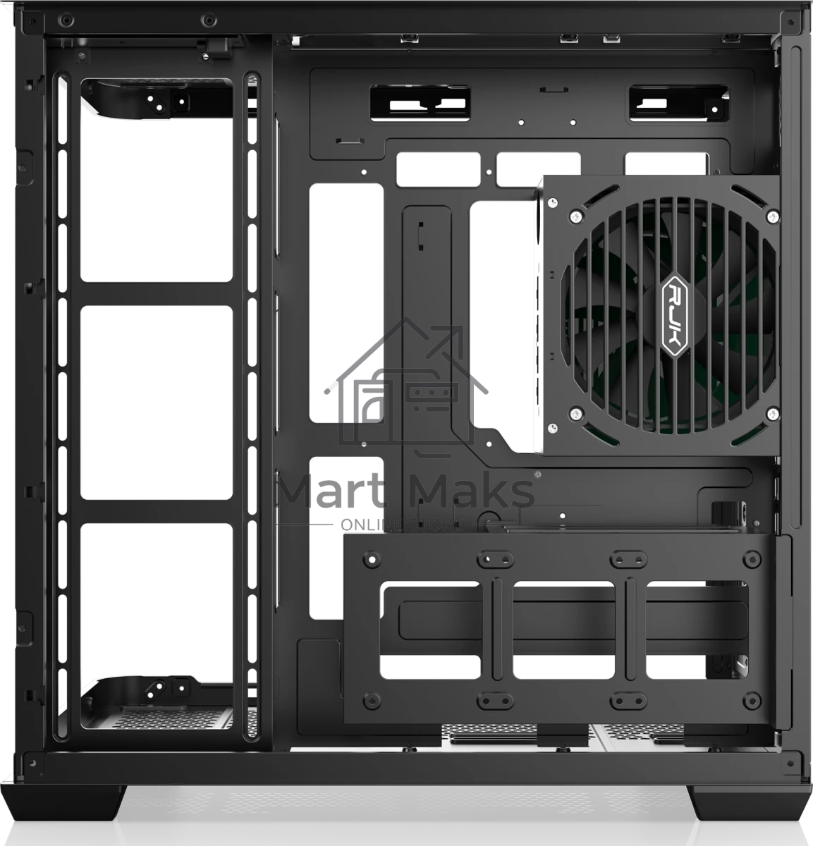 Компьютерный корпус без блока питания/ Case Raijintek ATREUS BT7, Midi-Tower, TG, 7x120mm ARGB, 2xUSB-A 3.0 + 1xUSB Type-C, E-ATX, ATX, mATX, mITX Black