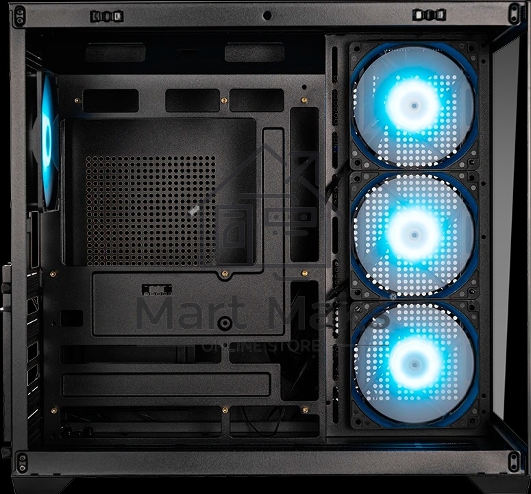 Корпус без блока питания PCCooler C3T700 ARGB BK, Midi-Tower, TG, 4x120mm ARGB, 1xUSB-A 3.0 + 1xUSB-A 2.0 + 1xUSB-C, ATX, mATX, mITX черный