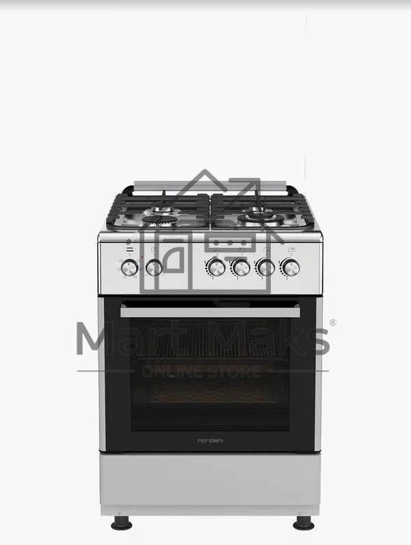 Плита комбинированная NORDEN FF6406GAZk Нержавеющая сталь