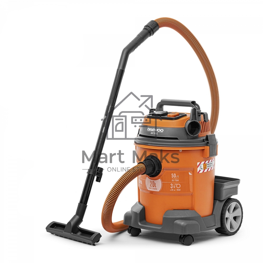 Строительный пылесос Daewoo DAVC 2014S 1400Вт (уборка: сухая/сбор воды/выдув) оранжевый