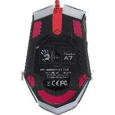 Мышь проводная A4Tech Bloody A7 черный, 4000 dpi, USB, кнопки - 8