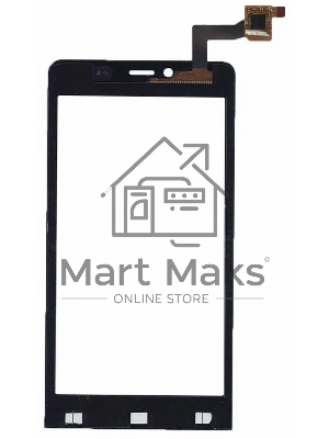 Сенсорное стекло (тачскрин) для Micromax Q370, черное