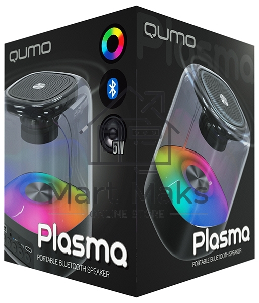 Акустическая система QUMO Plasma ВТ 0082 5 ВТ объемное звучание RGB подсветка
