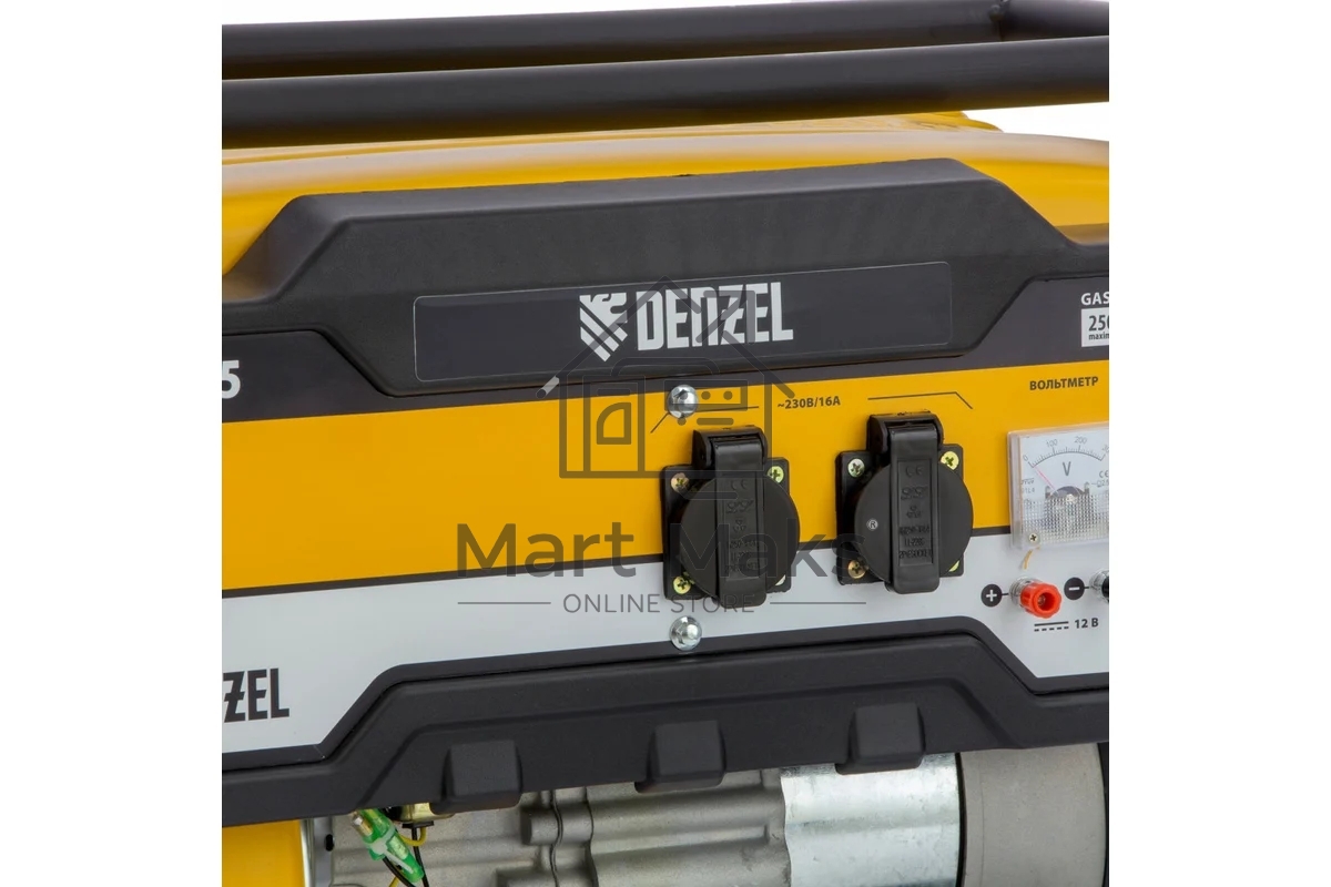 Электрогенератор бензиновый Denzel PS 25, 2.5 кВт, 85 дБ, 37 кг