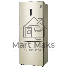Холодильник LG GC-B569PECM бежевый глянц. двухкамерный инвертер 329/122л морозилка снизу, No Frost