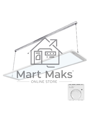 Комплект обогреватель инфракрасный Ballu BIH-GTW-0.8 + BMT-1 белый, 800 Вт, 16 м2, термостат