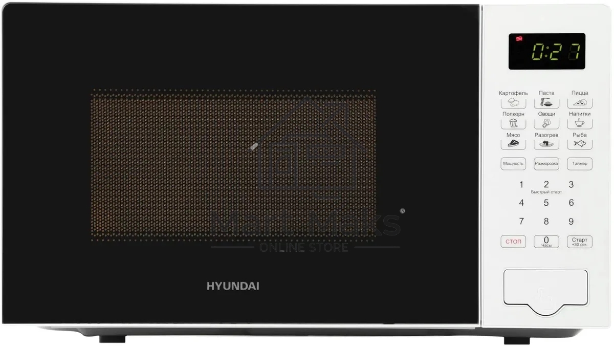 Микроволновая печь Hyundai HYM-D2077 белый, 20 л, 700 Вт, переключатели - сенсор