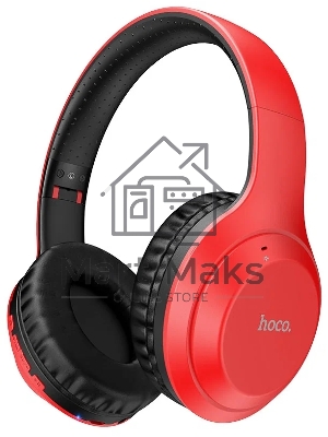 Беспроводные/проводные наушники Hoco W30 FUN MOVE красный, накладные, Bluetooth + проводной, до 8 ч.