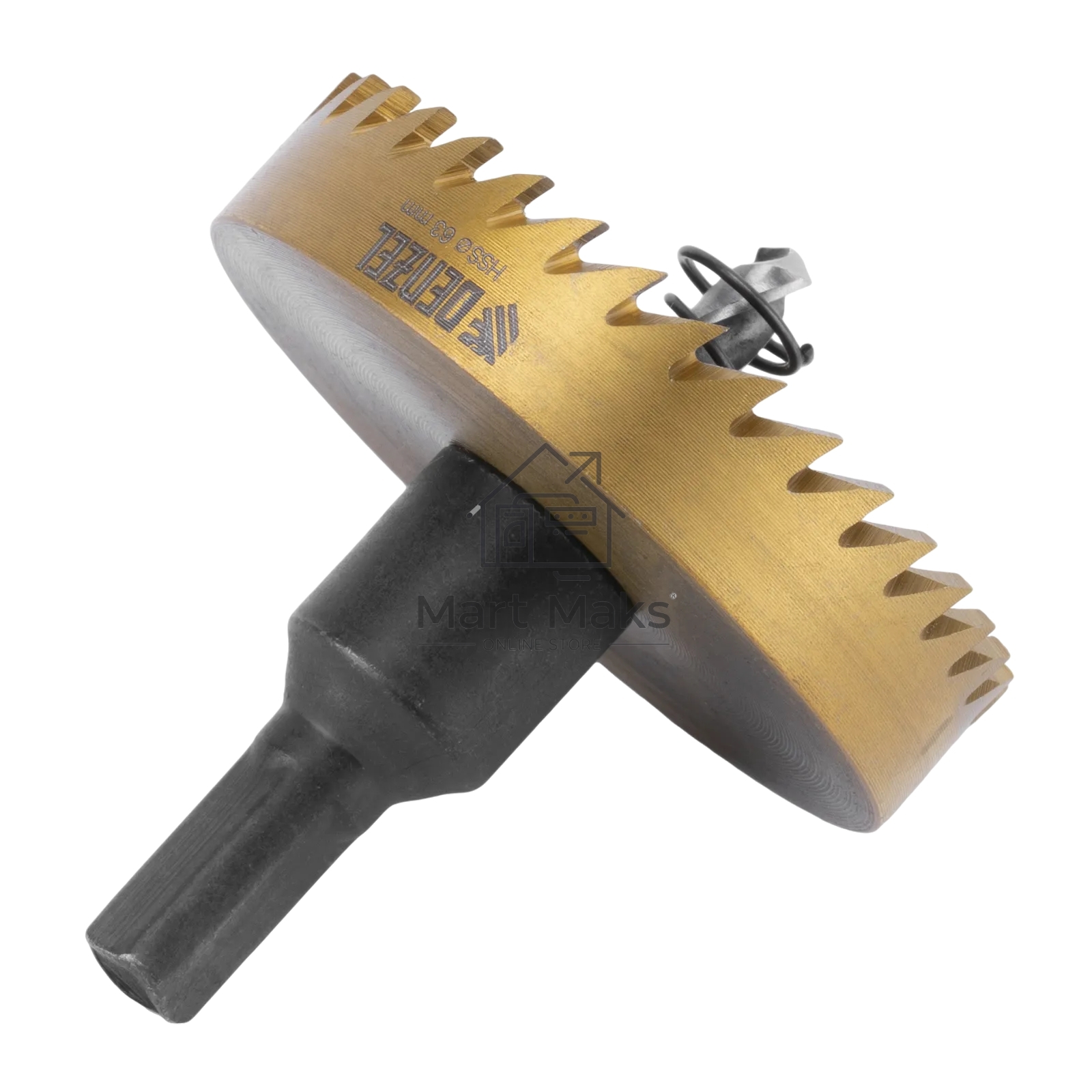 Коронка по металлу Denzel HSS, 63 мм, нитридтитановое покрытие