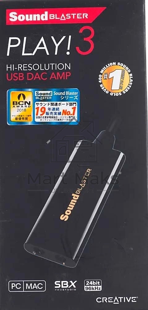 Звуковая карта Creative USB Sound Blaster Play! 3 2.0 Ret