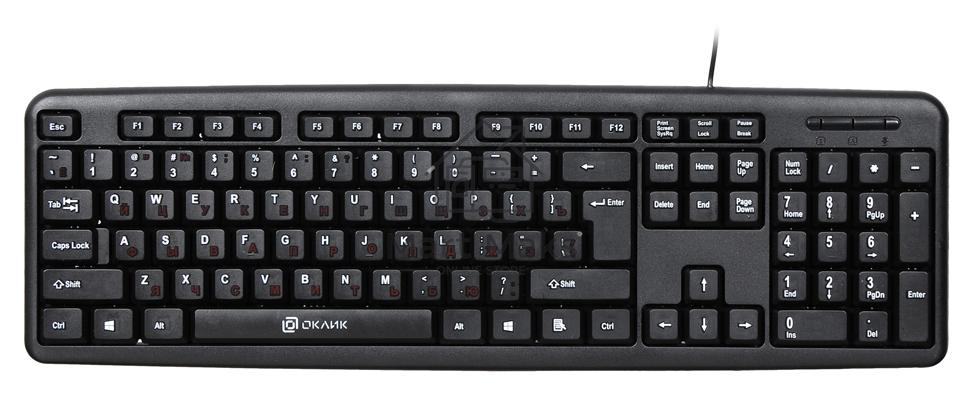 Клавиатура Oklick 90M проводная, USB, черный