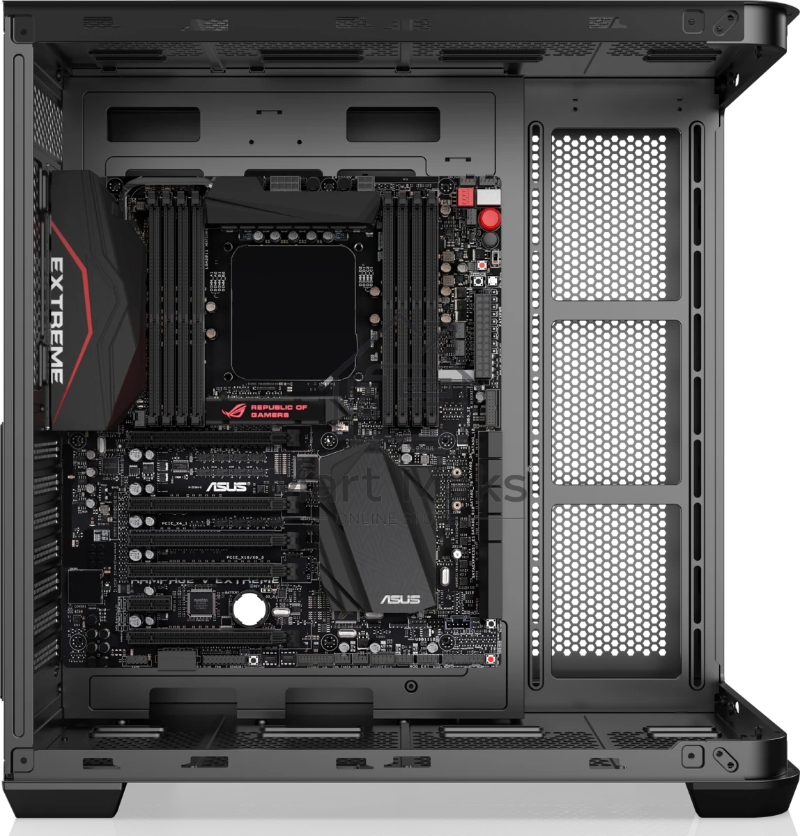 Компьютерный корпус без блока питания/ Case Raijintek ATREUS BT7, Midi-Tower, TG, 7x120mm ARGB, 2xUSB-A 3.0 + 1xUSB Type-C, E-ATX, ATX, mATX, mITX Black