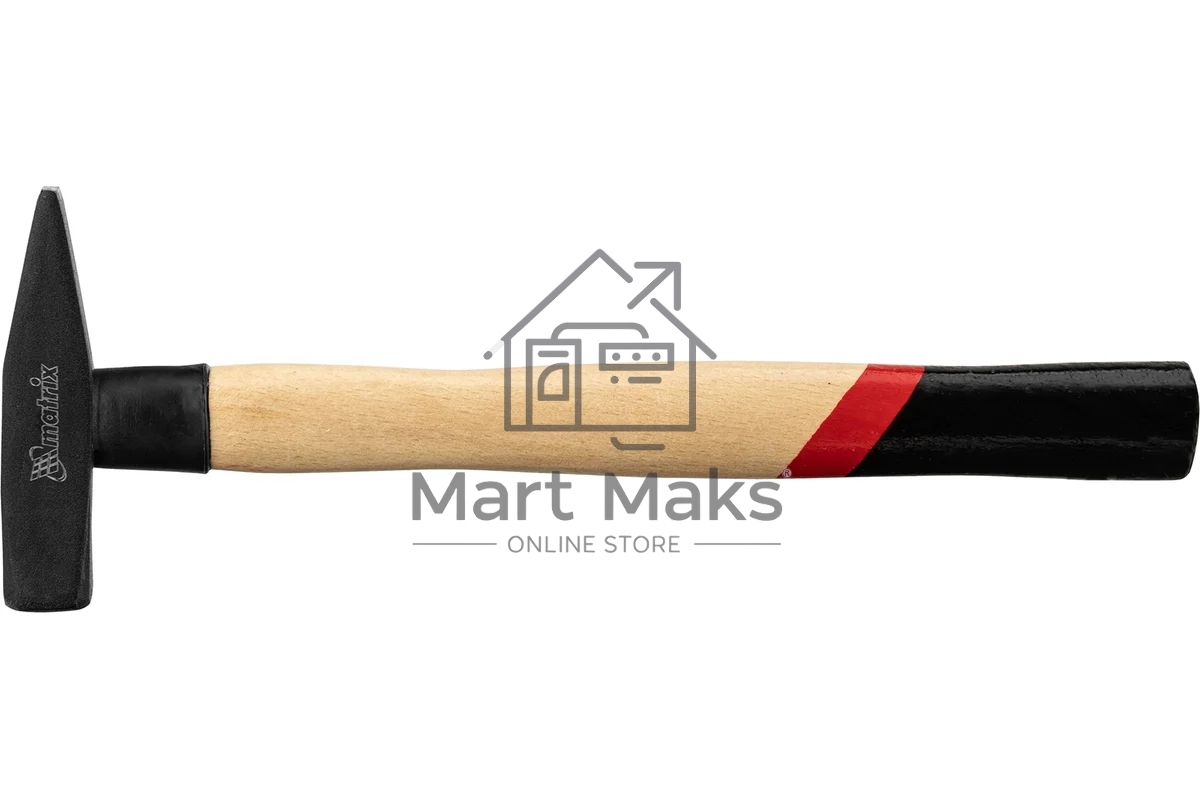 Молоток слесарный Matrix 300 г, квадратный боек, деревянная рукоятка