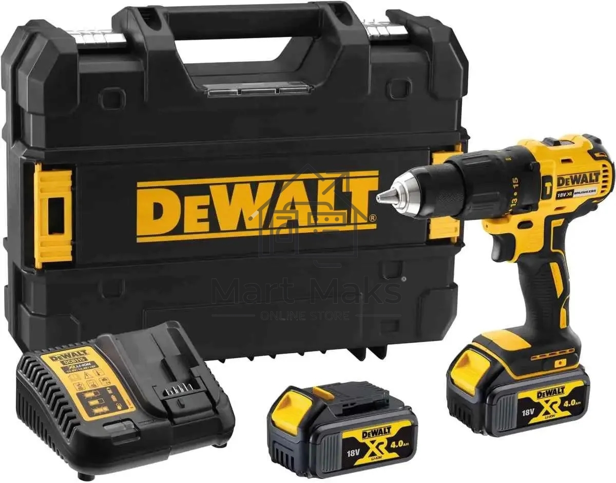 Дрель-шуруповерт DeWalt DCD778M2T-QW, Аккумуляторная, 18В, 2 АКБ, Кейс