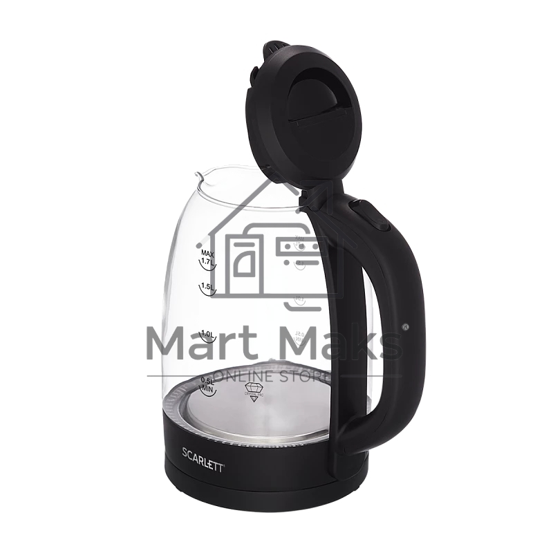 Чайник Scarlett SC-EK27G11, 2200Вт, 1.7л, черный
