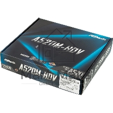 Материнская плата ASRock A520M-HDV, AMD A520, 2x1x M.2 , 1x PCI-E x16, 1x PCI-E x1, 1x D-Sub есть, 1x HDMI есть, 1x DVI есть, 1x DP нет, 1x 1Gb LAN Wi-Fi нет, BT нет, 2x USB 2.0, 2x USB 3.2 Gen1, 7.1, microATX