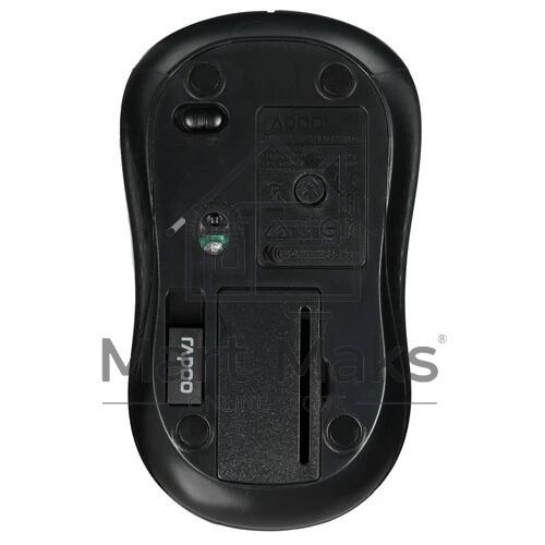 Мышь беспроводная Rapoo M160 Silent черный, 1300 dpi, радиоканал, Bluetooth, USB, кнопки - 3