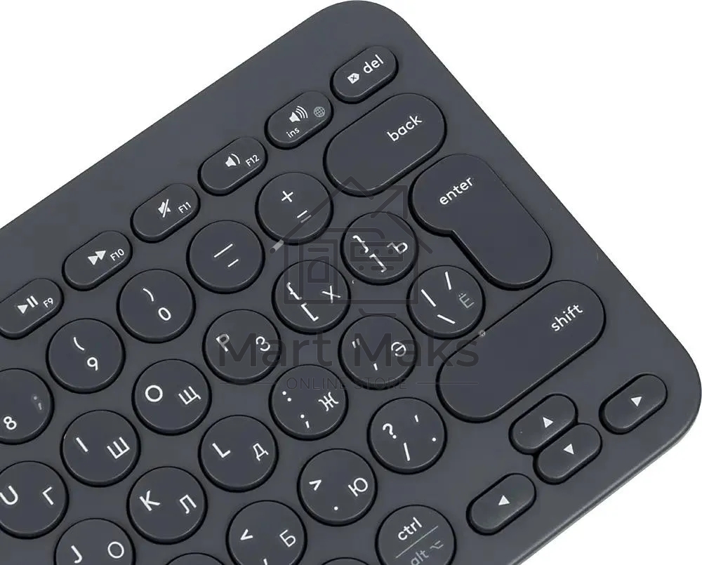 Клавиатура Logitech K380 беспроводная, Bluetooth, темно-серый