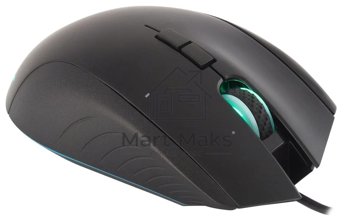 Мышь проводная Acer OMW123 черный, 6400 dpi, USB, кнопки - 8