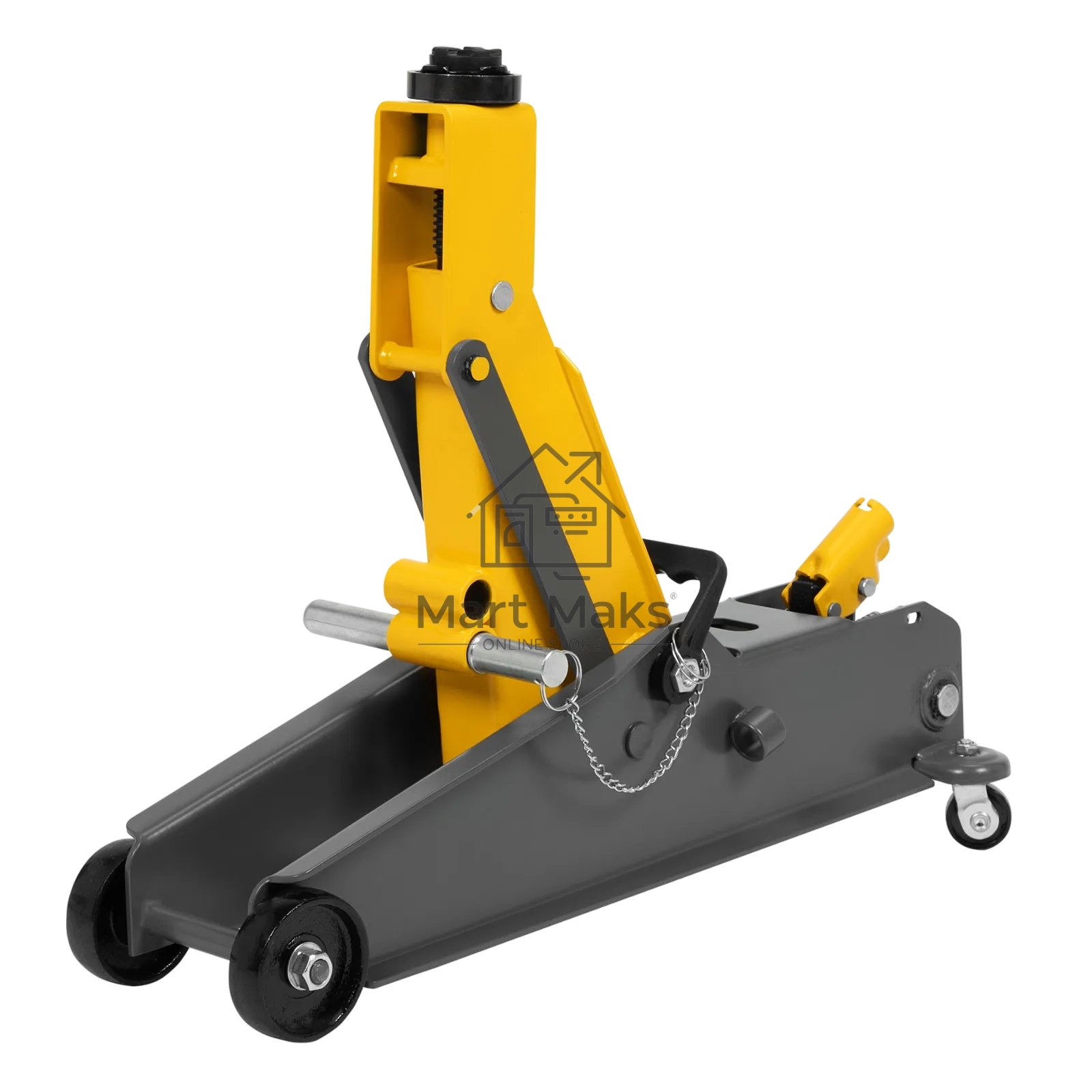 Домкрат гидравлический подкатной с фиксатором Denzel 3 т, 190-532 мм, SUV