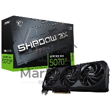 Видеокарта MSI GeForce RTX 5070 Ti SHADOW 3X, 16 GB GDDR7, 256 bit, 3xDisplayPort, HDMI, GPU 2467 MHz