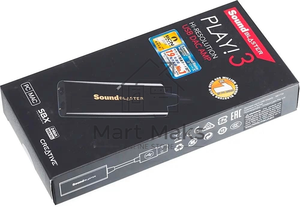 Звуковая карта Creative USB Sound Blaster Play! 3 2.0 Ret