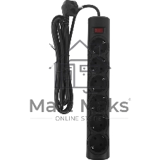 Сетевой фильтр Defender DFS 153 3 м, черный, 6 розеток
