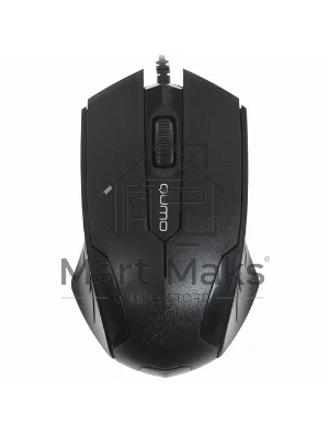 Мышь проводная Qumo Office M14 черный, 1000 dpi, USB, кнопки - 3