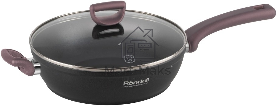 Сотейник Rondell Fest RDA-1526 d=28см (с крышкой) черный
