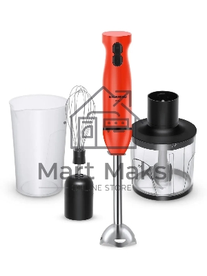 Блендер погружной Starwind SBP2201 850Вт красный/черный