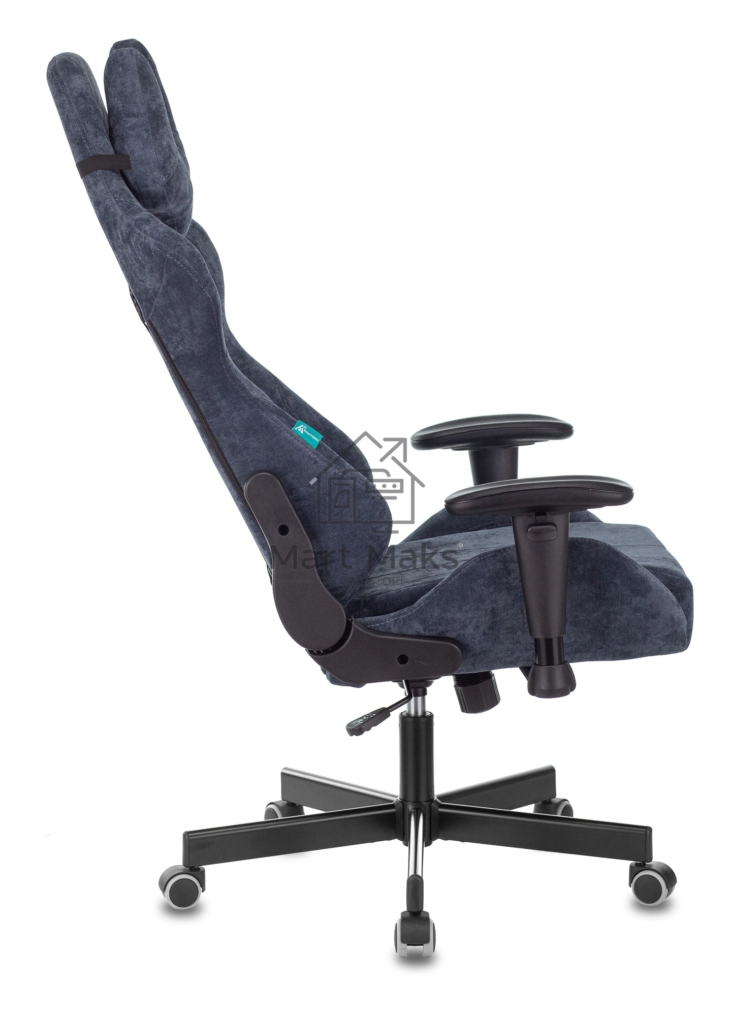 Кресло игровое Бюрократ VIKING KNIGHT LT27 FABRIC синий крестовина металл/пластик