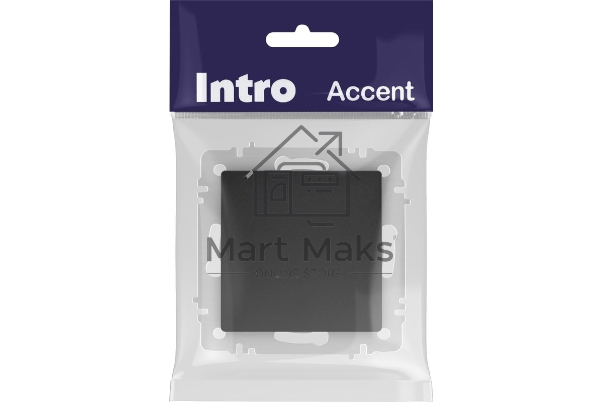 Выключатель Intro Accent 6-101-05 10А-250В IP20 СУ AL/CU антрацит Б0063458