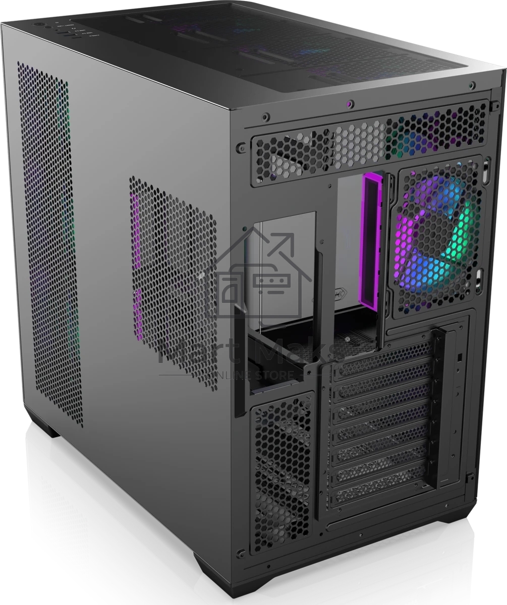 Компьютерный корпус без блока питания/ Case Raijintek ATREUS BT7, Midi-Tower, TG, 7x120mm ARGB, 2xUSB-A 3.0 + 1xUSB Type-C, E-ATX, ATX, mATX, mITX Black