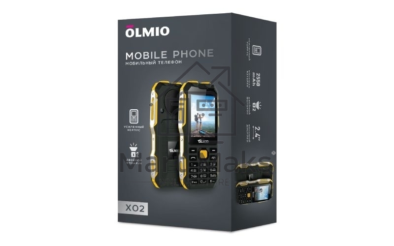 Мобильный телефон Olmio X02 черный-желтый