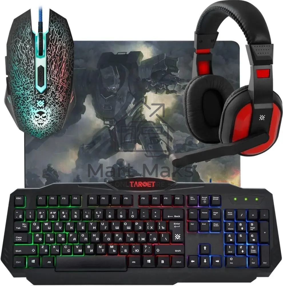Клавиатура + мышка +PAD +HEADSET Defender TARGET MKP-350