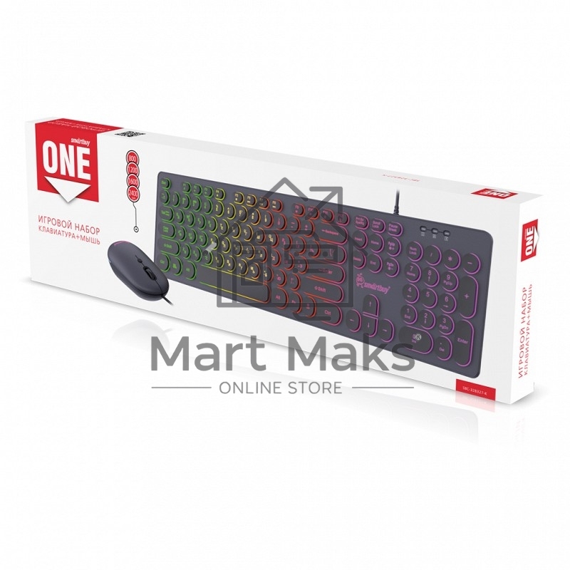 Комплект клавиатура+мышь Smartbuy (SBC-328327-K) ONE 328327 черный
