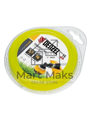 Леска для триммера Denzel FLEX CORD 96117 квадрат 3 мм х 15 м, блистер