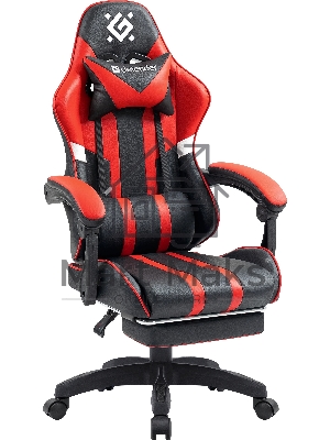 Кресло игровое Defender Colran черный/красный, класс 4, PU, подножка