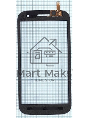 Сенсорное стекло (тачскрин) для Micromax Canvas HD A116, черное