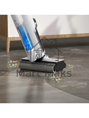 Пылесос моющий Deerma DEM-VX910W белый/черный, питание от аккумулятора, 230 Вт, уборка влажная/сухая, пылесборник 0.7 л, работа от АКБ max - 45 мин