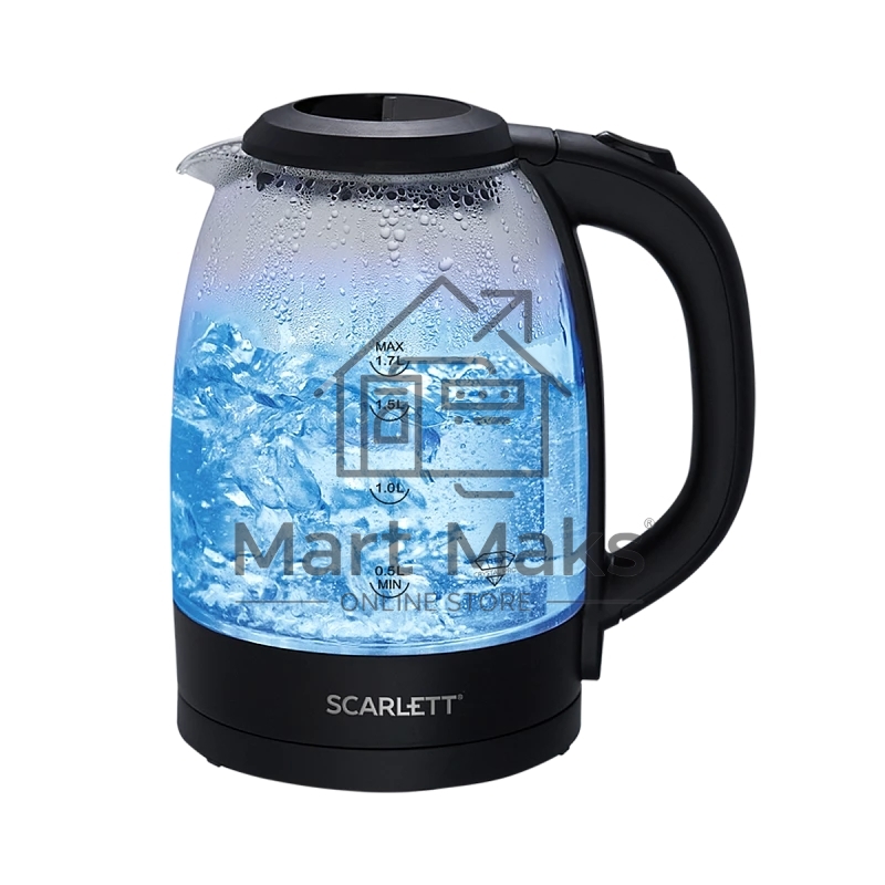 Чайник Scarlett SC-EK27G11, 2200Вт, 1.7л, черный