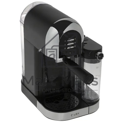 Кофеварка рожковая LEX LXCM 3503-1 черный, молотый 0.7 л, 1500 Вт, 15 Бар