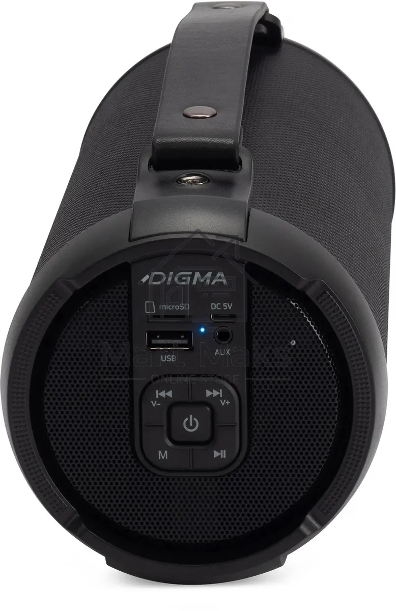 Колонка портативная Digma D-PS1520 черный/черный 16W 1.0 BT 10м 1500mAh (SP1520B)