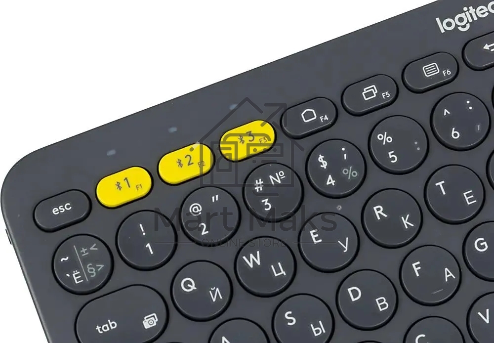 Клавиатура Logitech K380 беспроводная, Bluetooth, темно-серый