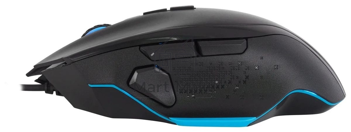 Мышь проводная Acer OMW123 черный, 6400 dpi, USB, кнопки - 8