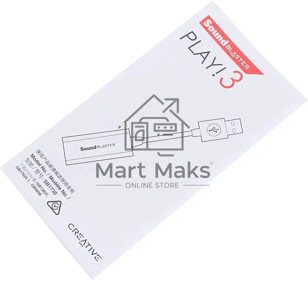 Звуковая карта Creative USB Sound Blaster Play! 3 2.0 Ret