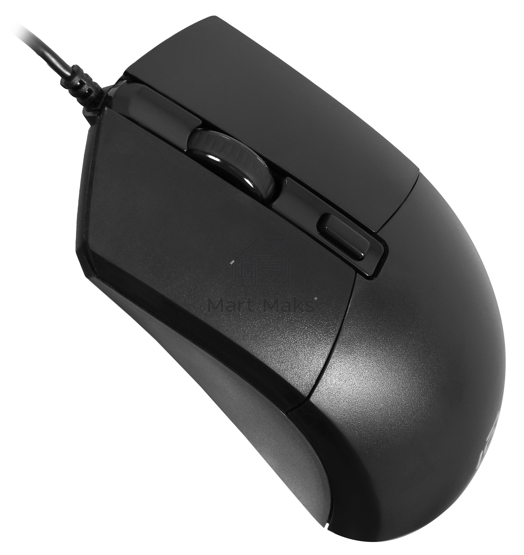 Мышь проводная Oklick 207M черный, 2400 dpi, USB, кнопки - 4