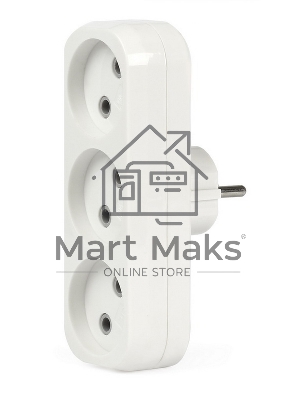 Плоский разветвитель Smartbuy (SBE-10-A02-3) 3 гнезда без заземления плоский 10А 250B